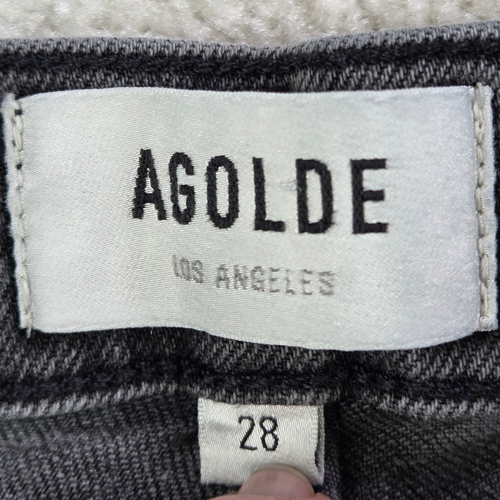 AGOLDE Nico High Rise Jeans Women's 28 Gray Straight Leg Button Fly - Picture 3 of 10
